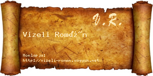 Vizeli Román névjegykártya